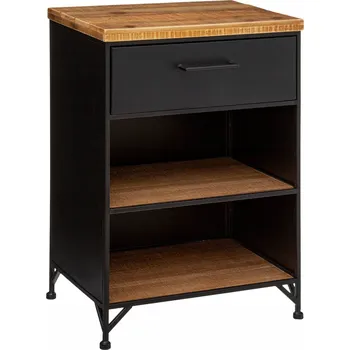 Noční stolek NOČNÍ STOLEK se zásuvkou ČERNÝ STOLEK Atmosphera