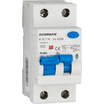Jistič Schrack jistič s proudovým chráničem RCBO B16 /1+N/ 30 mA typ A