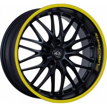Alu kolo BARRACUDA Alu Kola Barracuda Voltec T6 8x17 5x112 ET45 Mattblack Puresports / Color Trim Gelb 73.1