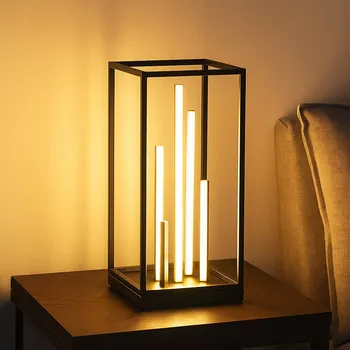 Lampička FISCHER & HONSEL Stolní lampa LED Grid, černá/zlatá, kov, CCT, stmívatelná černá, zlatá, bílá LED 11 W celkem - Doprava zdarma