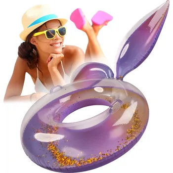 Nafukovací kolo mořské panny s třpytivou galaxií XXL