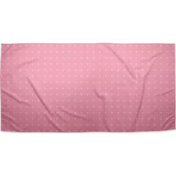 Osuška Sablio Ručník Bílé čárky na růžové - 30x50 cm