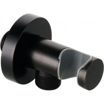 Vodovodní baterie Kludi A-QA připojovací kolínko DN15, s držákem sprchy, černá mat