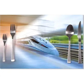 prostírání Sablio Prostírání Rychlovlak projíždějící nádražím: 40x30cm