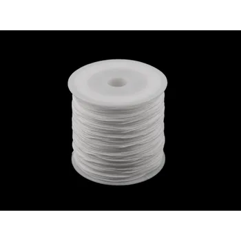 Šňůrka PES Ø0,8 mm, velké, 11 bílá