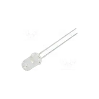 Polovodič LED 5mm bílá studená 5800÷7000(typ)-8400mcd 30° 20mA 2,8÷4V