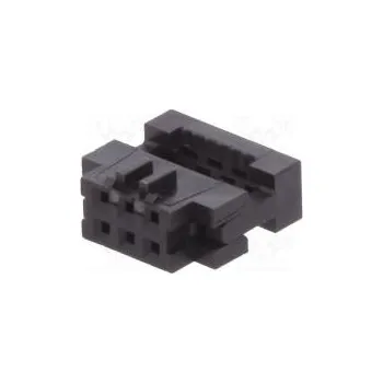 Elektrická zásuvka Zástrčka IDC zásuvka PIN 6 bez zajištění kabelu IDC zlacený