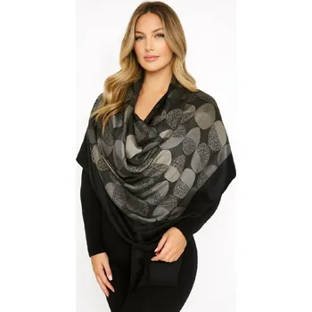 Šátek Dámský šátek 90 x 175 cm Kola 23-13 - Tmavě šedý