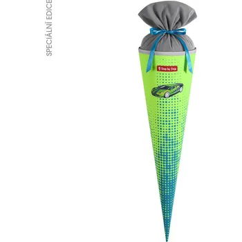 Kornout pro prvňáčky Kornout pro prvňáčky Step by Step Race Car Chuck – školní kornout 70 cm (NEON edice)