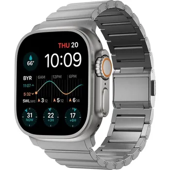 Řemínek na hodinky Nomad Titanium Band pro Apple Watch 42/44/45/46/49 mm střibrný