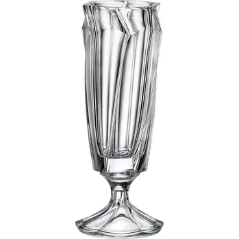 Váza Bohemia Crystal Váza na noze Macao 400mm