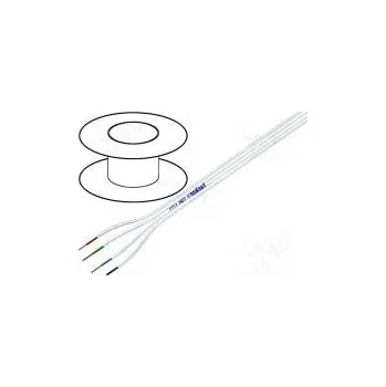 elektrický kabel Vodič instalační Žíla lanko 4x0,5mm2 Vnější rozm 2,5x10mm