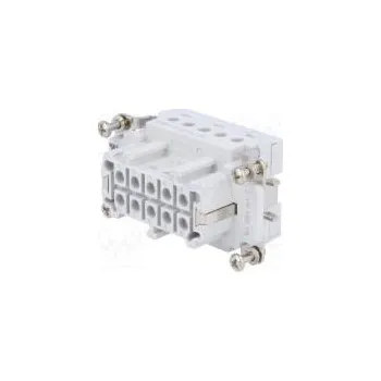 Elektrický konektor Konektor HDC zásuvka HTS HE PIN 10 10+PE velikost 4 16A 400V