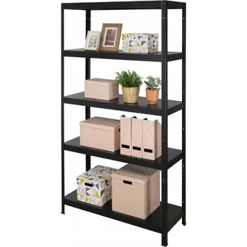 Dílenský regál Kovona Celokovový regál 180X80X40 5 polic Lakovaný černý