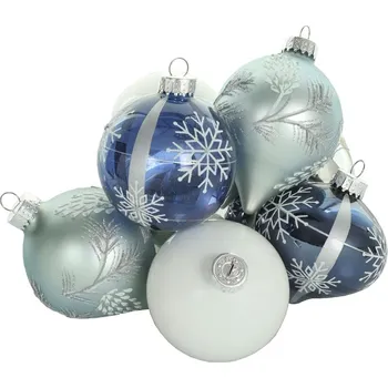 Vánoční ozdoba RETLUX RXL 504 Sada sklen. ozd. bílá 8ks