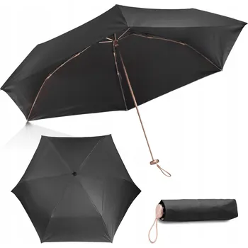 Pako Jeans manuální skládací deštník s pouzdrem, černý