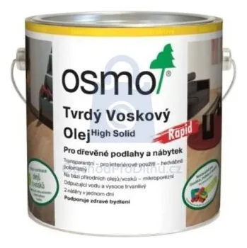 barva a nátěr na dřevo Olej tvrdý voskový matný RAPID 3262, OSMO 750 ml, balení 1 ks