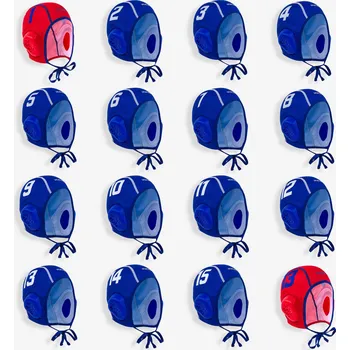 Plavecká čepice DECATHLON Sada 16 čepic na vodní pólo WP900 modré MODRÁ