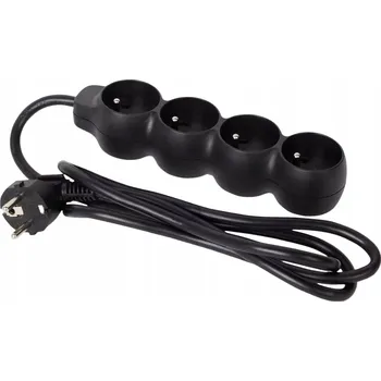 Napájecí kabel Prodlužovací Kabel lišta Promax 1,4 m 4 ks černá
