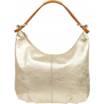 Kabelka Vera Pelle kabelka vak z pravé lícové kůže zlatá