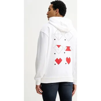 Dámská mikina Bavlněná mikina HUGO Dalentinos 50554025 béžová 01X, vel. L