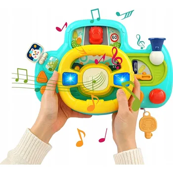 Interaktivní volant na kočárek pro batole, hudební