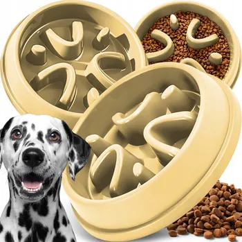 Miska pro psa Miska pro psy zpomalující jedení - Protiskluzová, proti hltání
