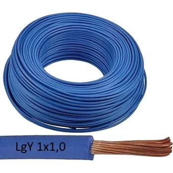 elektrický kabel Instalační kabel LgY 1x1,0 H05VK 300/500V Modrý 1m
