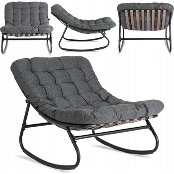 Křeslo Houpací křeslo Mebel Elite šedé