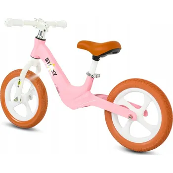 Dětské vozidlo Koloběžkové kolo 12“ odrážedlo, lehký rám, růžová barva, nápad pro dítě