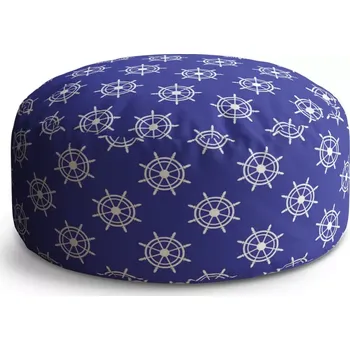 Taburet Sablio Taburet Circle Bílá kormidla: 38x48 cm