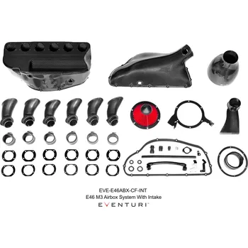 Vzduchový filtr Eventuri hybridní karbonové sání pro BMW E46 M3, obsahuje: airbox + sání