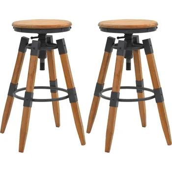 vidaXL Barové stoličky 2 ks masivní jedlové dřevo