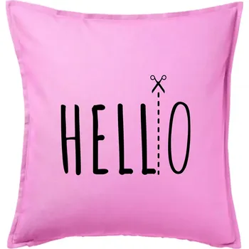 Polštář Hello - Polštář 50x50 - 50x50 - Pouze potah ( Růžová )