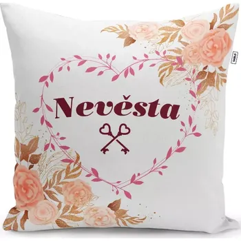 Polštář Sablio Polštář Nevěsta srdce: 40x40 cm