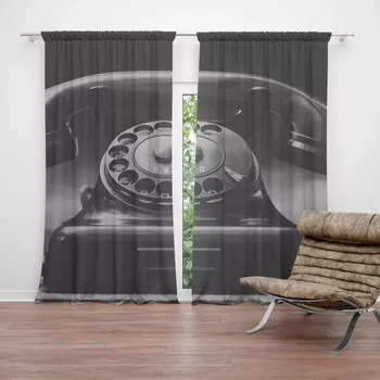 Závěs Sablio Závěs Starý telefon: 2ks 140x250cm