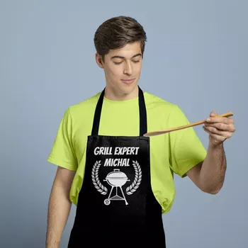 Kuchyňská zástěra Sablio Grilovací zástěra se jménem: GRILL EXPERT