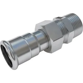 rozdělovač topení Conex CONNEX A PRESS INOX 316L šroubení, 28x1", s vnějším závitem, lisovací, voda, nerez ocel