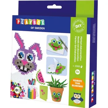kreativní sada Playbox Zažehlovací korálky sada 2000 ks - Zajíc a žába