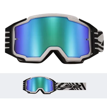 Helma na motorku LS2 Helmets LS2 CHARGER PRO GOGGLE WHITE WITH IRIDIUM VISOR