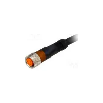 vypínač a zásuvka Konektor M8 5m zásuvka PIN 4 přímý s vývodkou,s vodiči PUR