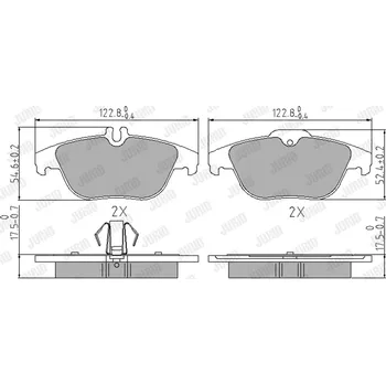 Brzdová destička Sada brzdových destiček, kotoučová brzda JURID 573735J