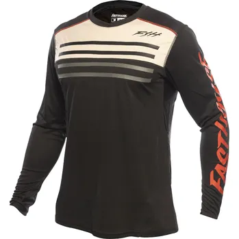 cyklistický dres Fasthouse Alloy Sidewinder Long Sleeve Jersey Cream Black DH dres Velikost: M