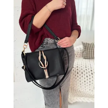 Kabelka GROSSO Černo-zlatá kabelka přes rameno / crossbody