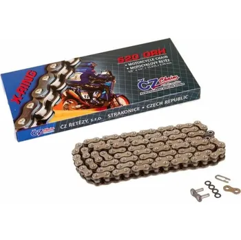 Motodíl CZ hnací řetěz 520 ORH (108 článků) ACTIVE RING (X-RING) STREET do 750 ccm (35,8 KN) + spona (CZ hnací řetěz 520 ORH (108 článků) ACTIVE RING (X-RING) STREET do 750 ccm (35,8 KN) + spona)