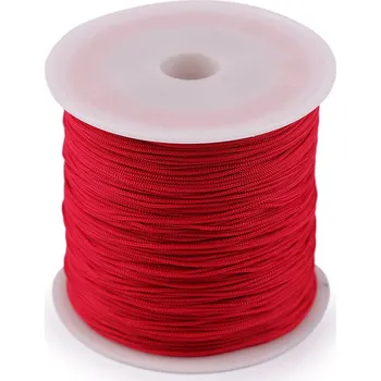 Šňůrka PES Ø0,8 mm, střední, 5 červená
