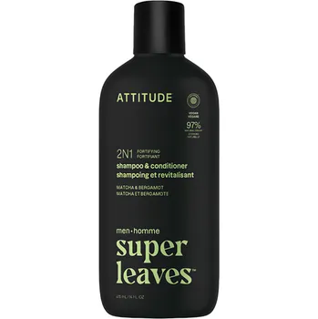 Šampon Attitude Pánský posilující šampon a kondicionér 2v1 Super leaves - Matcha a Bergamot 415ml