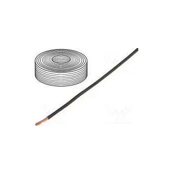 elektrický kabel Vodič licna Cu 1x1,5mm2 silikon černá 250V -60÷180°C Třída 6