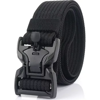 Opasek Plátěný pásek Military s kovovou přezkou Dumas Černý