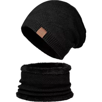 Čepice Zimní set 2v1 nákrčník a čepice Sport Černý